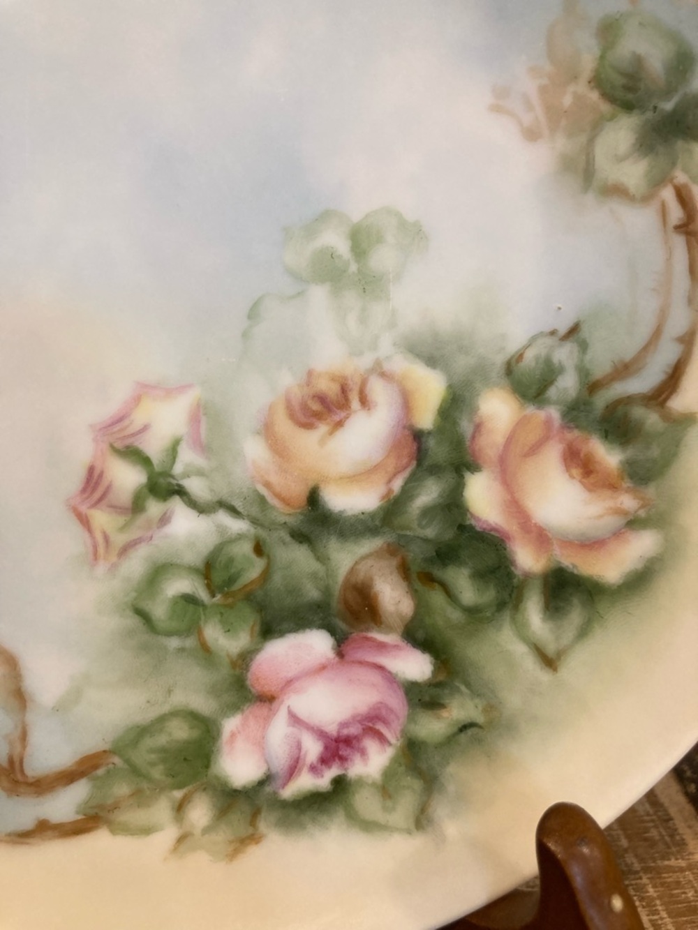 FL Bavaria Floral Ceramic Decorative Plate Pink Roses Vintage Cottagecore - Picture 5 of 11